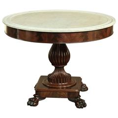 Antique 19th Century Louis Philippe Marble-Top Center Table