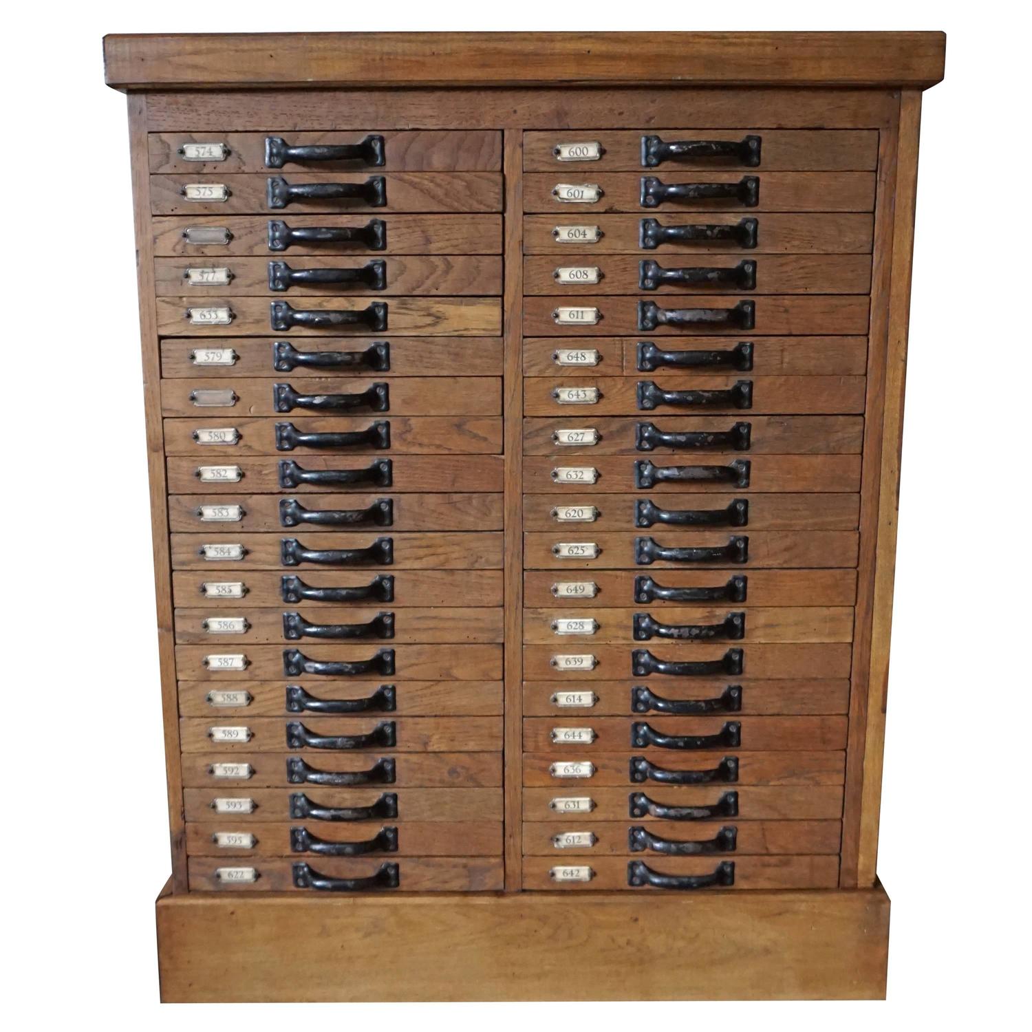 Industrial Wooden Filing 1930s at 1stdibs