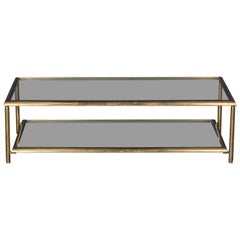 Brass Two-Tier Cocktail Table