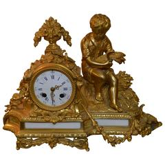 19th Century French Bronze Clock