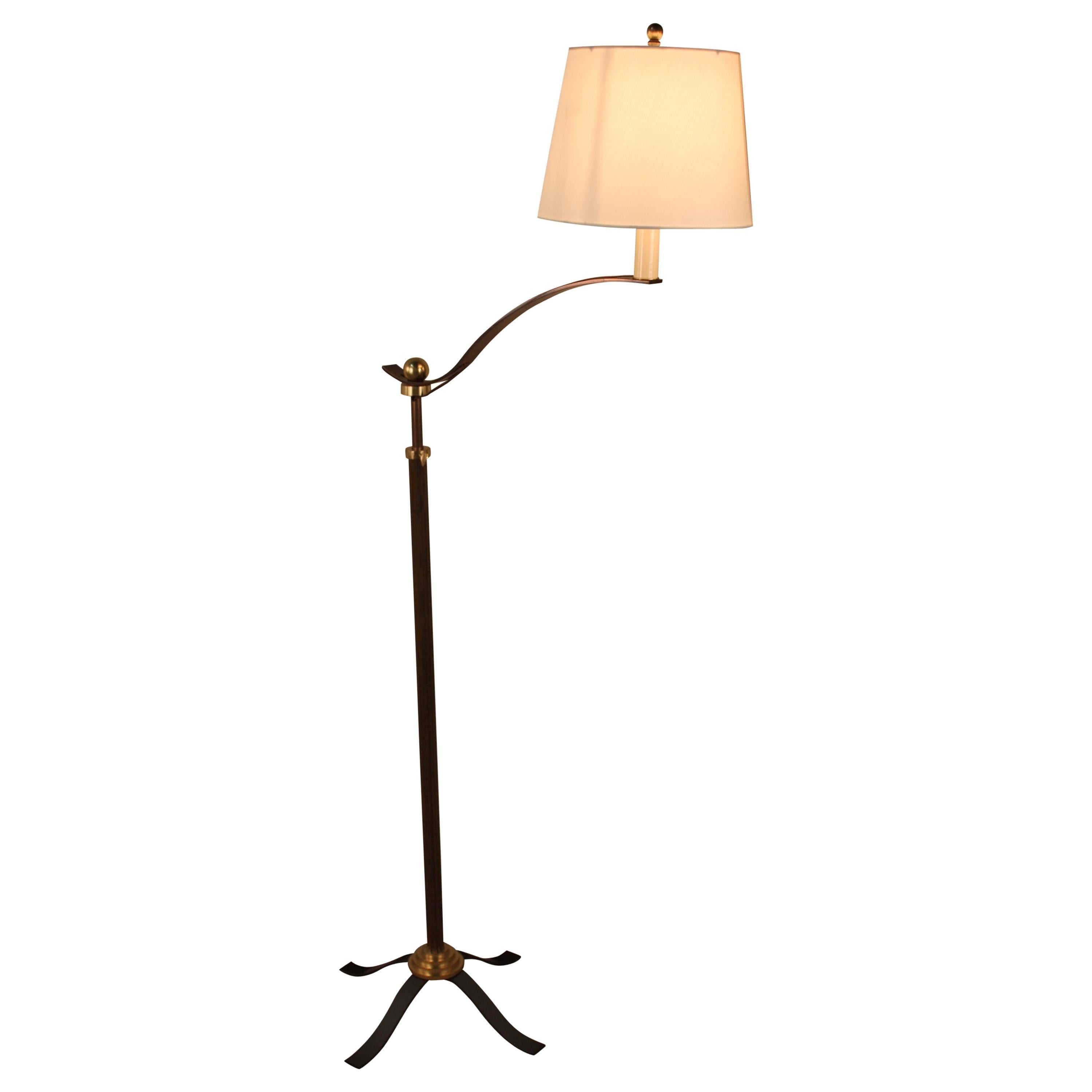 French Mid-Century Adjustable Floor Lamp