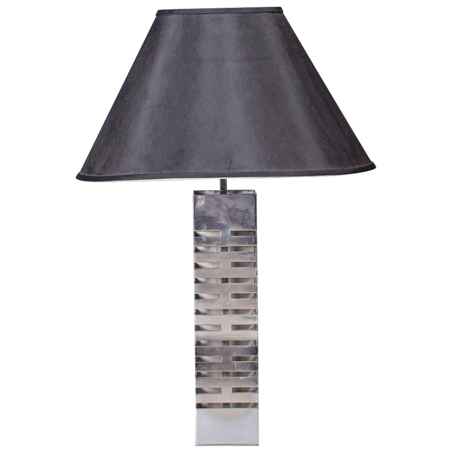 Maison Charles Single Nickel Lamp For Sale