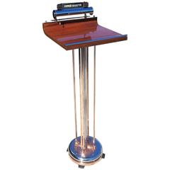 Vintage Art Deco Lighted Podium, Lectern or Hostess Stand