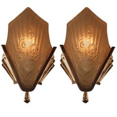 Pair of French Art Deco Wall Sconces