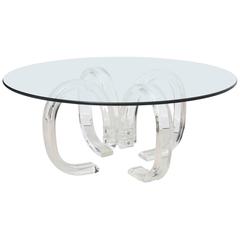 Vintage Lucite Ribbon Coffee Table