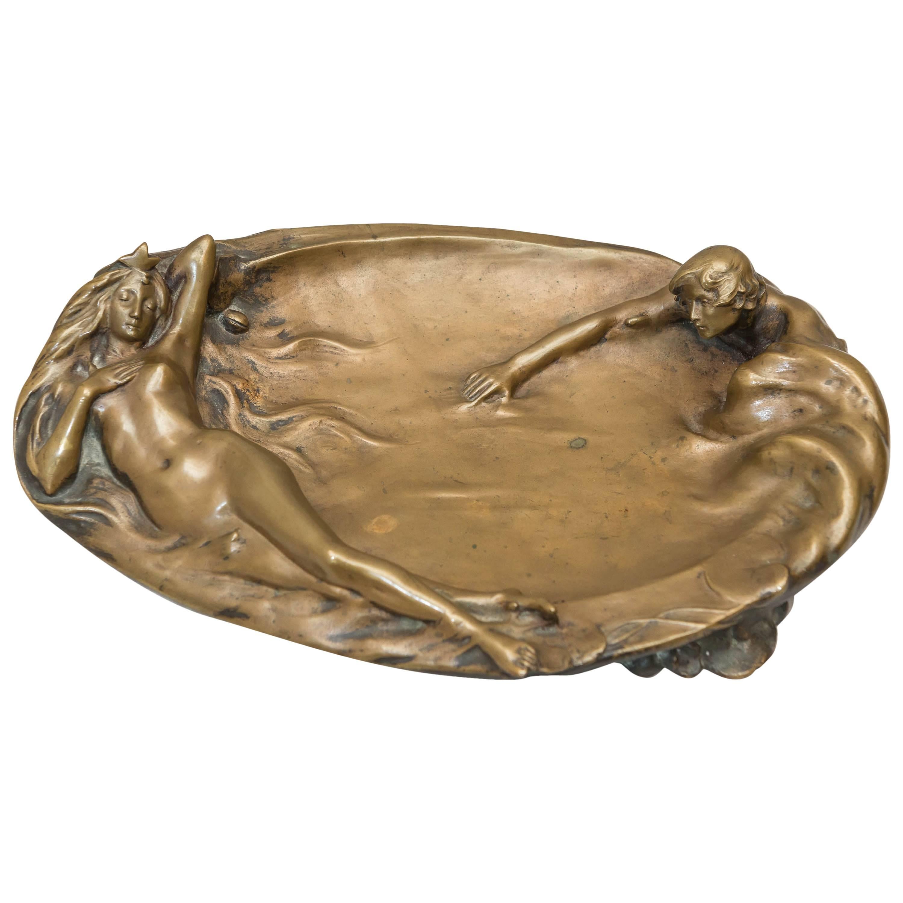 Art Nouveau Bronze Tray