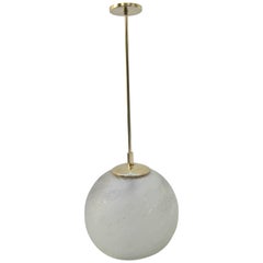 Italian Glass and Brass Pendant Light