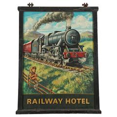 Vintage English Double-Sided Pub Sign