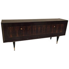 French Art Deco Exotic Macassar Ebony Buffet, circa 1940s