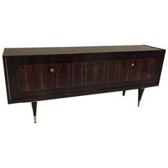 French Art Deco Exotic Macassar Ebony Buffet, circa 1940s 9