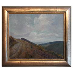 Adolphe Remy, Road over the Hill, Oil on Canvas, Belgium, 1949