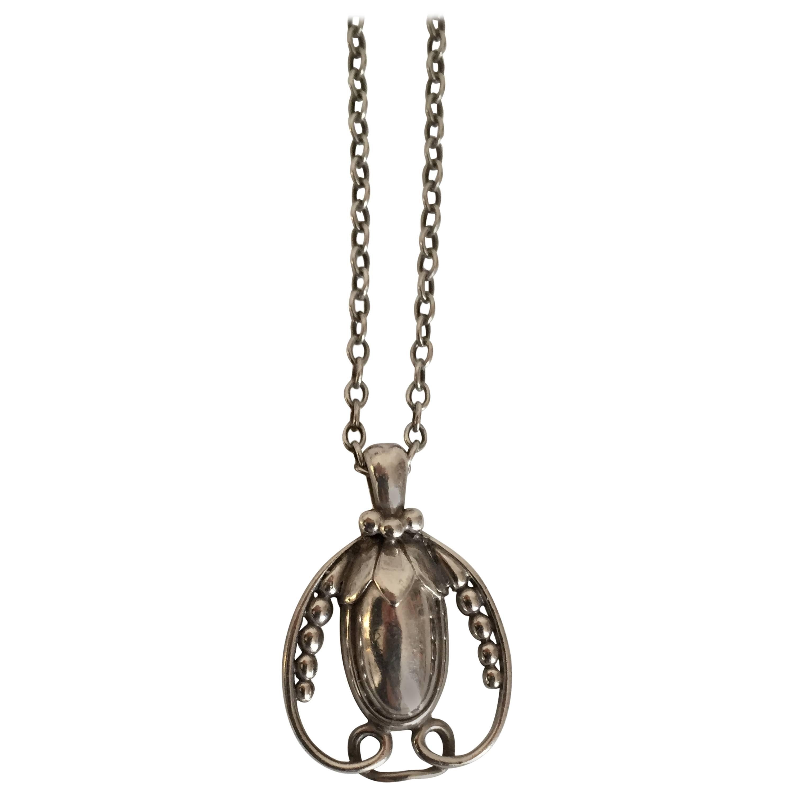 Georg Jensen 1990 Sterling Silver Annual Pendant