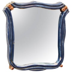 Antique Art Deco Ceramik Wall Mirror by "Gmundner Keramik"