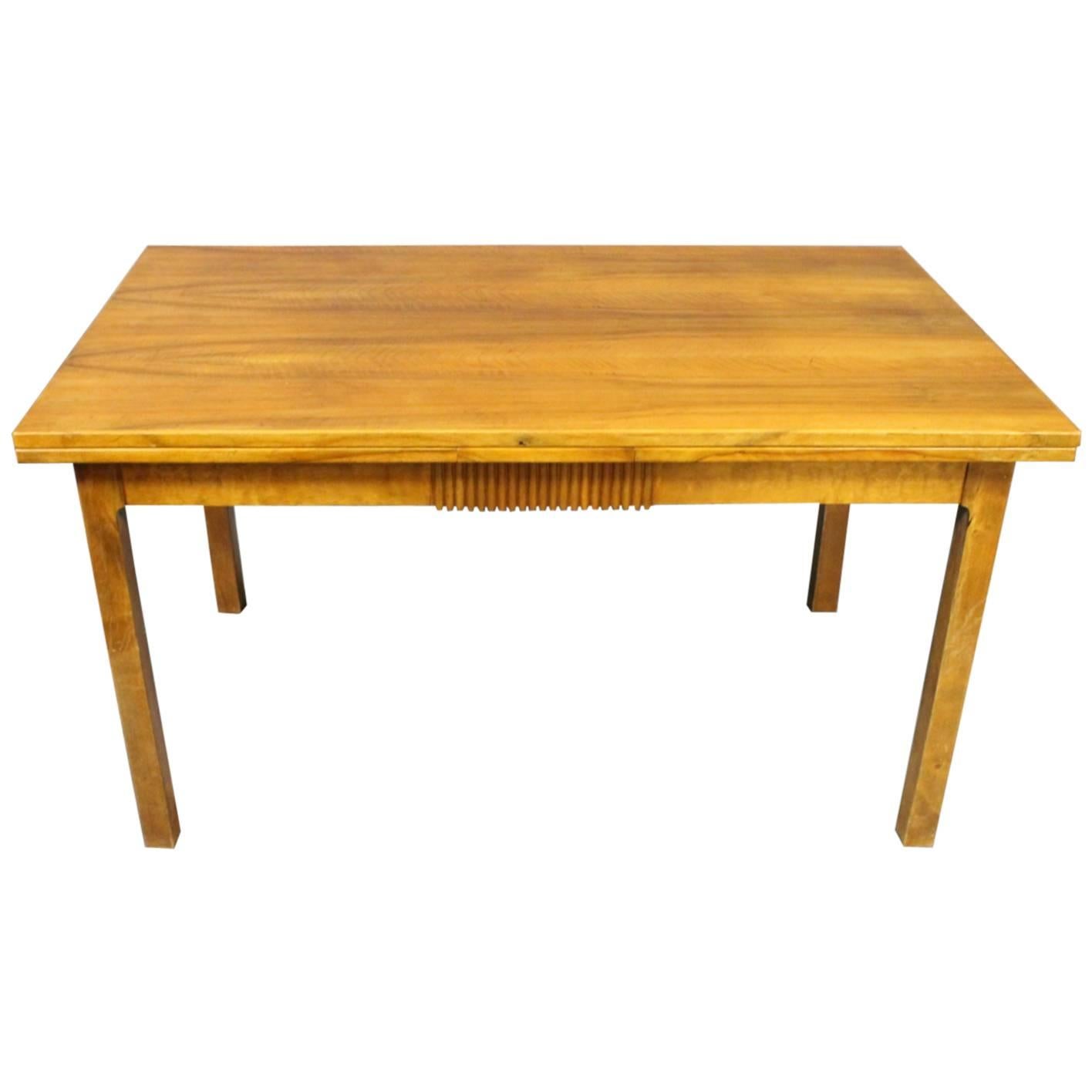 Extension Table in Walnut by Danish Master Cabinetmaker, circa 1940 For Sale