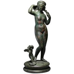 Exceptionnelle statuette romaine en bronze de la déesse Vénus - 50 après J.-C
