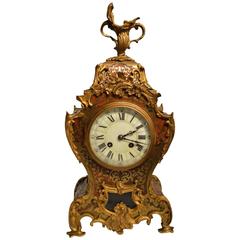 Good French Boulle Mantel Clock