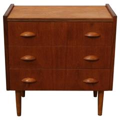 Vintage Danish Teak Three-Drawer Dresser