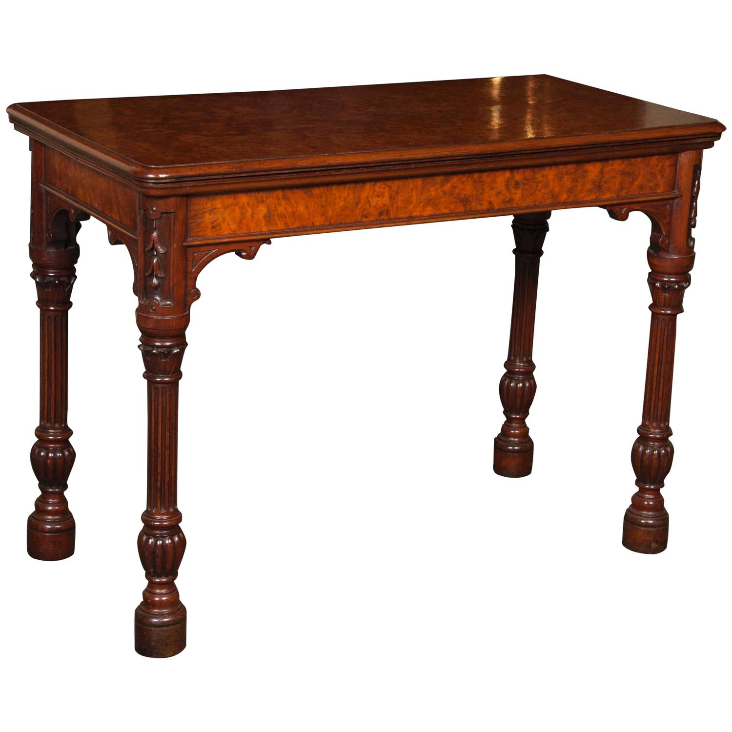 Rare Antique Pollard Oak Card Table For Sale at 1stdibs