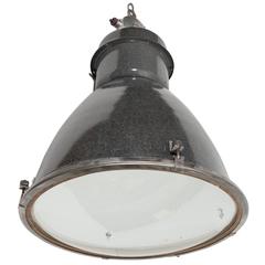 20th Century Eastern Block Industrial Light with Lense