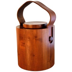 Big 1960s Teak Wood Ice Bucket by Jens H. Quistgaard