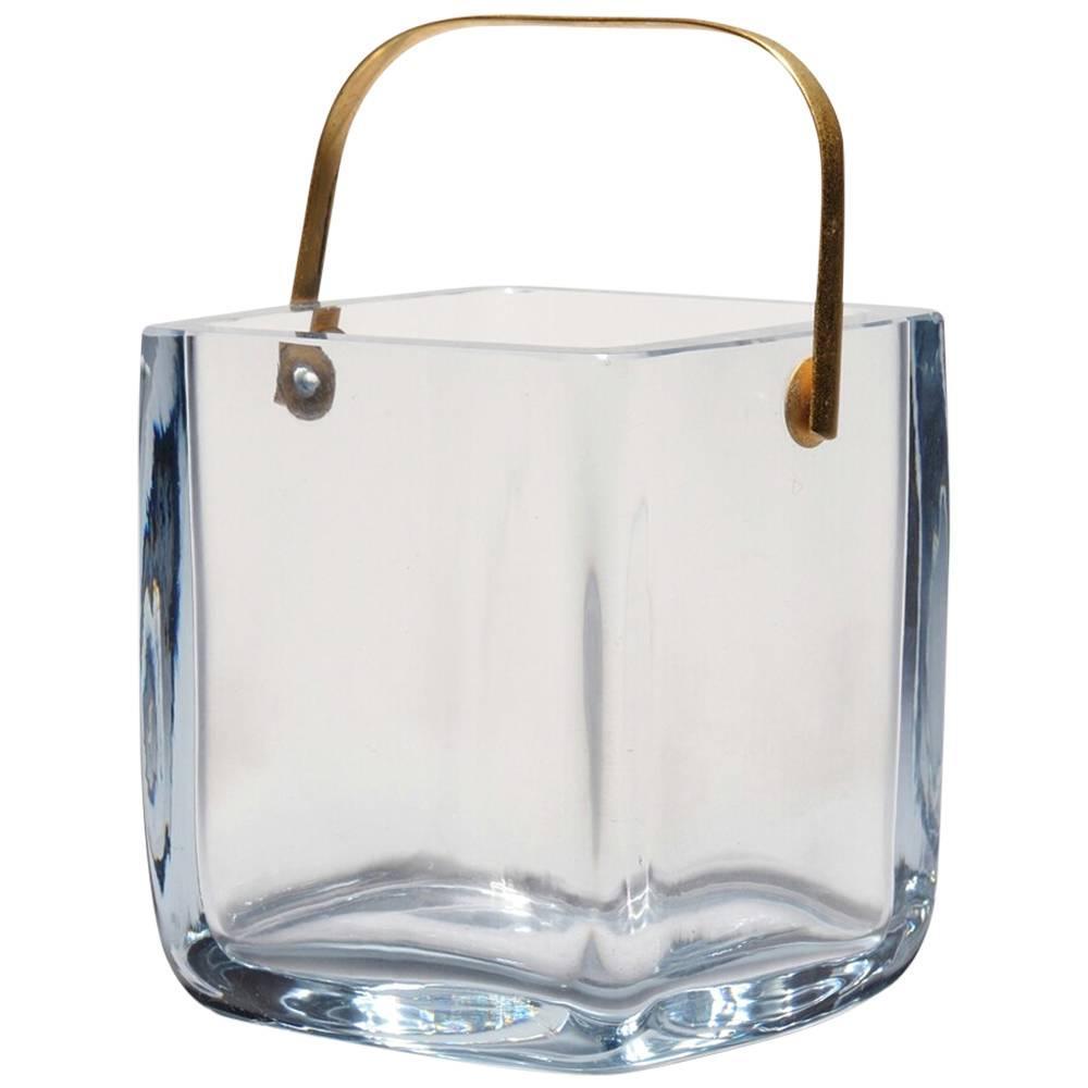 Chic Cartier Pale Blue Crystal Ice Bucket at 1stdibs