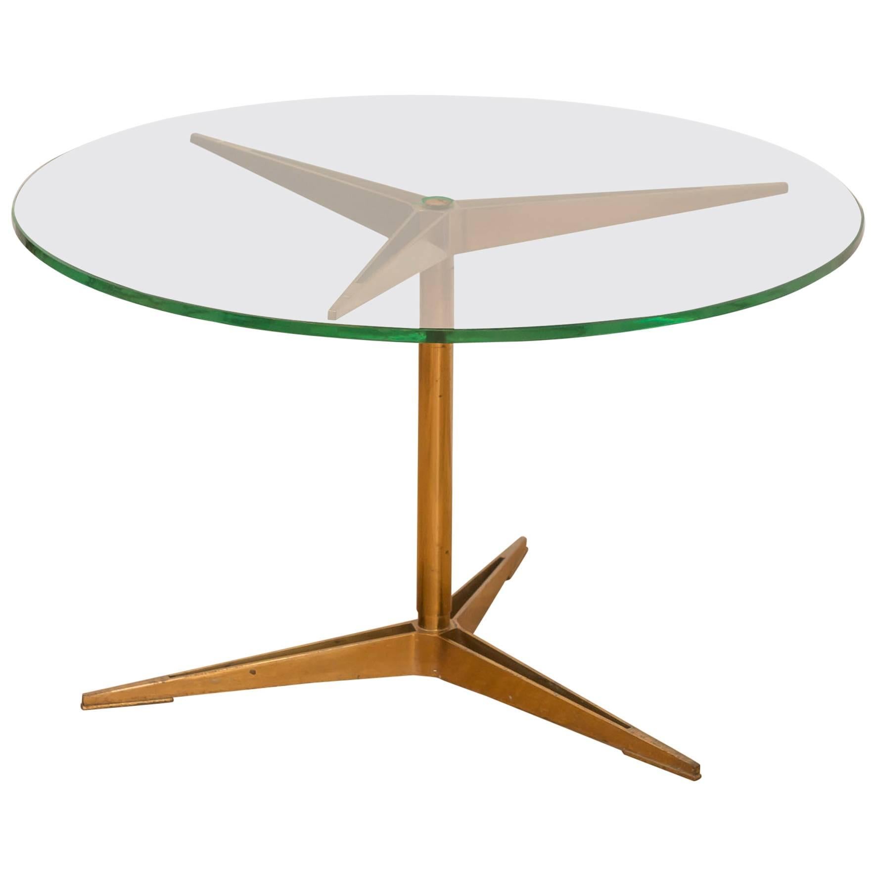 Ico Parisi Brass Occasional Table For Sale