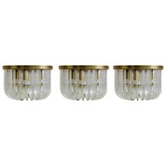 Crystal Glass Flush Mount by Bakalowits 1960 Vienna 8