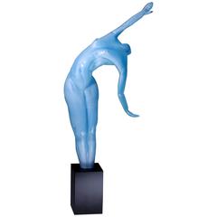 'Study of Female Dancer' Glass Sculpture