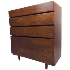Midcentury Walnut American of Martinsville Highboy Dresser 8