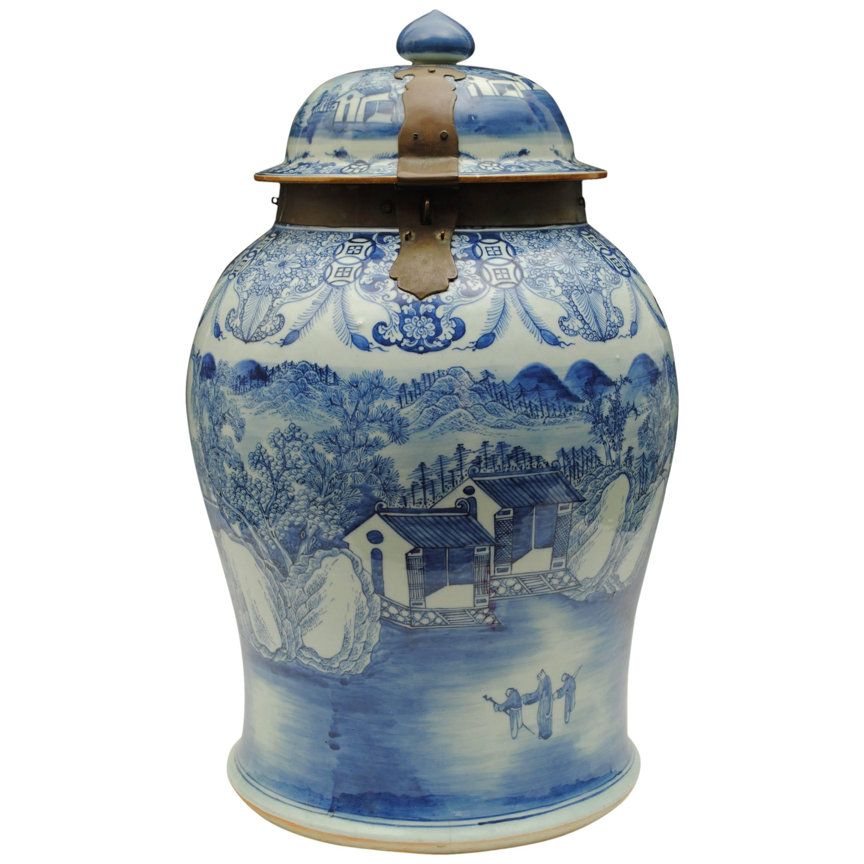 Large Chinese Temple Jar