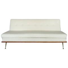 Spectacular Robsjohn-Gibbings Walnut Trim Couch