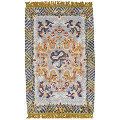 Rare Chinese Silk Carpet