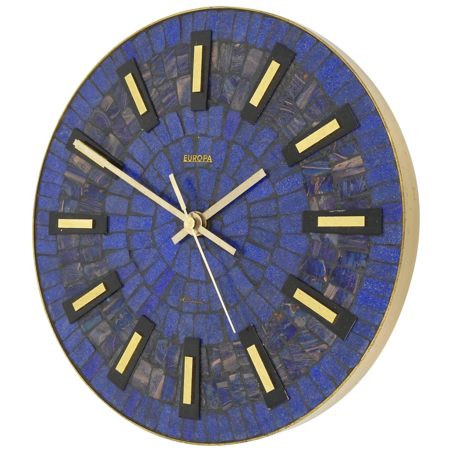 Round Modernist Mosaic Wall Clock Europa Germany S At Stdibs - round modernist mosaic wall clock europa germany s at stdibs -