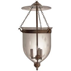 19th Century English "Star" Bell Jar Lantern