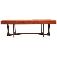 Mid-Century Sculptural Bench