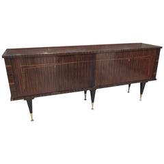 French Art Deco Exotic Macassar Ebony Buffet, circa 1940s