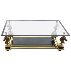 1950-1970 Coffee Table Horses Heads in the Style of Maison Charles 4