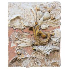 18th Century Italian Fragments Decorated with Canvas Art or Sculpture Accessory
