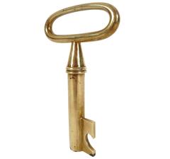 Vintage Large Carl Aubock Brass Key and Cork Screw, Bottle Opener, Austria, 1960s