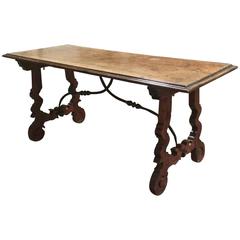 Antique Walnut Spanish Table Antique Walnut Spanish Table