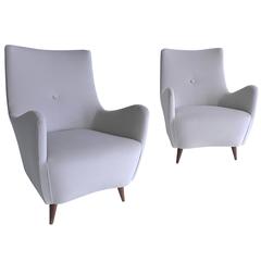 Pair of Sculptural Armchairs, Italy, 1950s 11