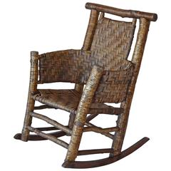 Antique Rustic Birch Rocker by Lee Fountain