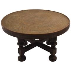 Diminutive Brass-Top Middle Eastern Table 