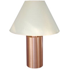 Art Deco Machine Age Spun Copper Table Lamp