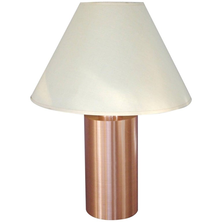 Art Deco Machine Age Spun Copper Table Lamp For Sale at 1stDibs