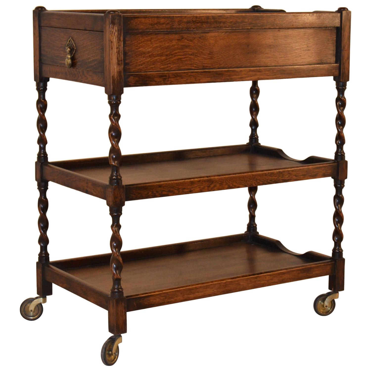 English Oak Drink Cart, circa 1900 at 1stdibs