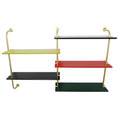 Retro Rare and Beautiful Colored Metal Rack from France, 1950s