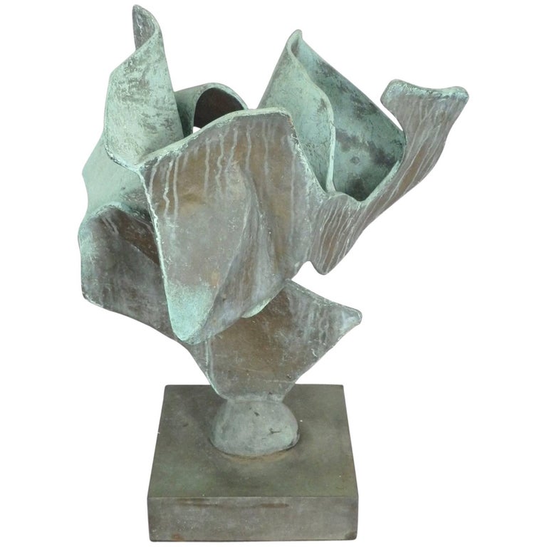 Organic Free-Form Abstract Bronze Sculpture For Sale