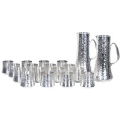 Tapio Wirkkala, Set of Silver Pitchers and Cups, 18 Pieces, Finland 1970s