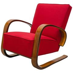 Vintage Cantilever Chair by Miroslav Navratil with Exclusive 100% Merino wool